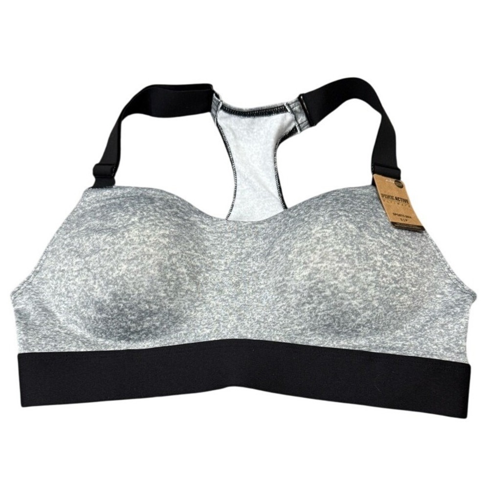 Victoria's Secret PINK Active Ultimate Push Up Sports Bra Gray Heather Small NWT